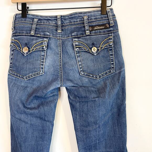 Serfontaine Bootcut Double Button Fly Denim Jeans Women's 32" Inseam, Sz 25 - Picture 6 of 7